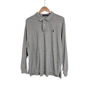 Polo Ralph Lauren Men's Gray Cotton Long Sleeve Polo Rugby Shirt Size XXL